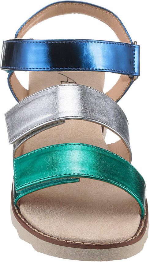Aniston SHOES Sleehaksandaaltjes sandaal zomerschoen klittenbandschoen metallic-look nieuwe collectie