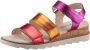 Aniston SHOES Sleehaksandaaltjes sandaal zomerschoen klittenbandschoen metallic-look nieuwe collectie - Thumbnail 3