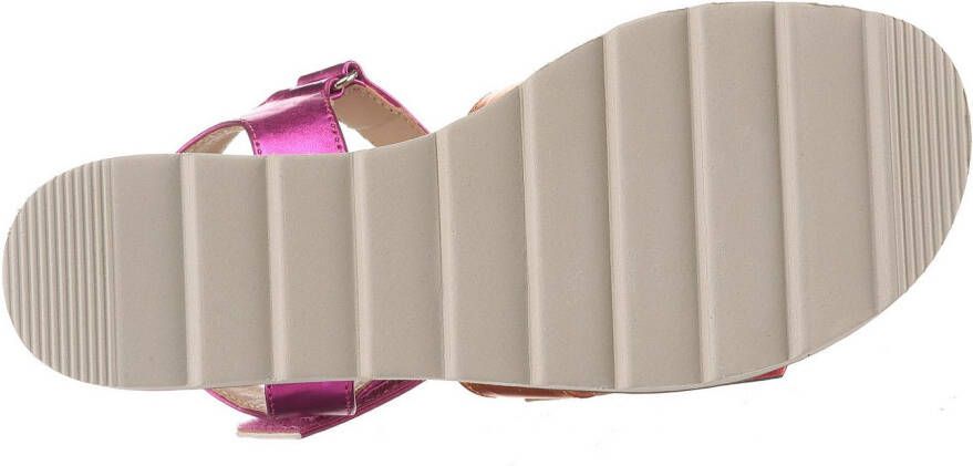 Aniston SHOES Sleehaksandaaltjes sandaal zomerschoen klittenbandschoen metallic-look nieuwe collectie