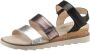 Aniston SHOES Sleehaksandaaltjes sandaal zomerschoen klittenbandschoen metallic-look nieuwe collectie - Thumbnail 3