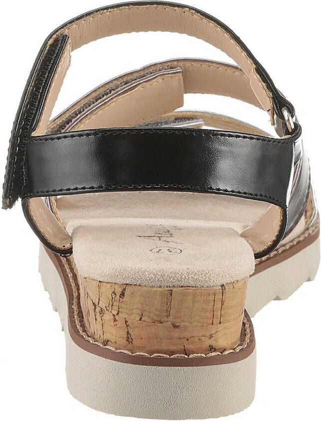 Aniston SHOES Sleehaksandaaltjes sandaal zomerschoen klittenbandschoen metallic-look nieuwe collectie