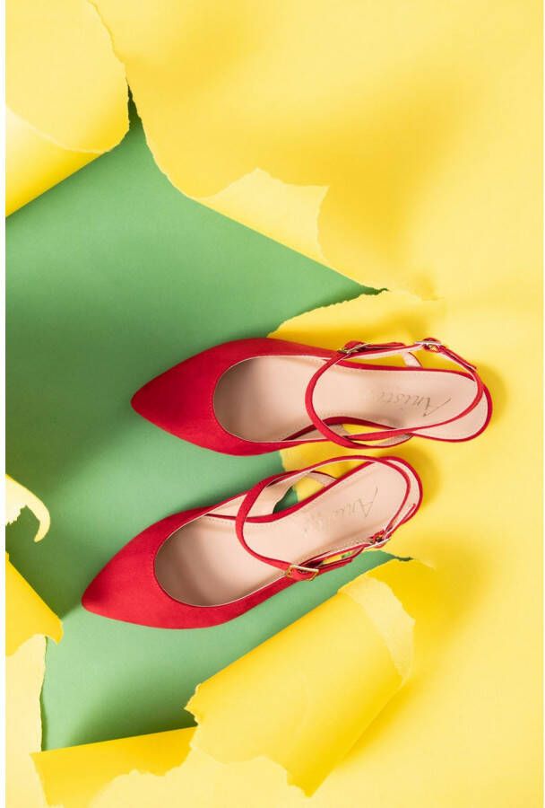 Aniston SHOES Slingback pumps Flat zomerschoen riemsandaal nieuwe COLLECTIE smalle vorm