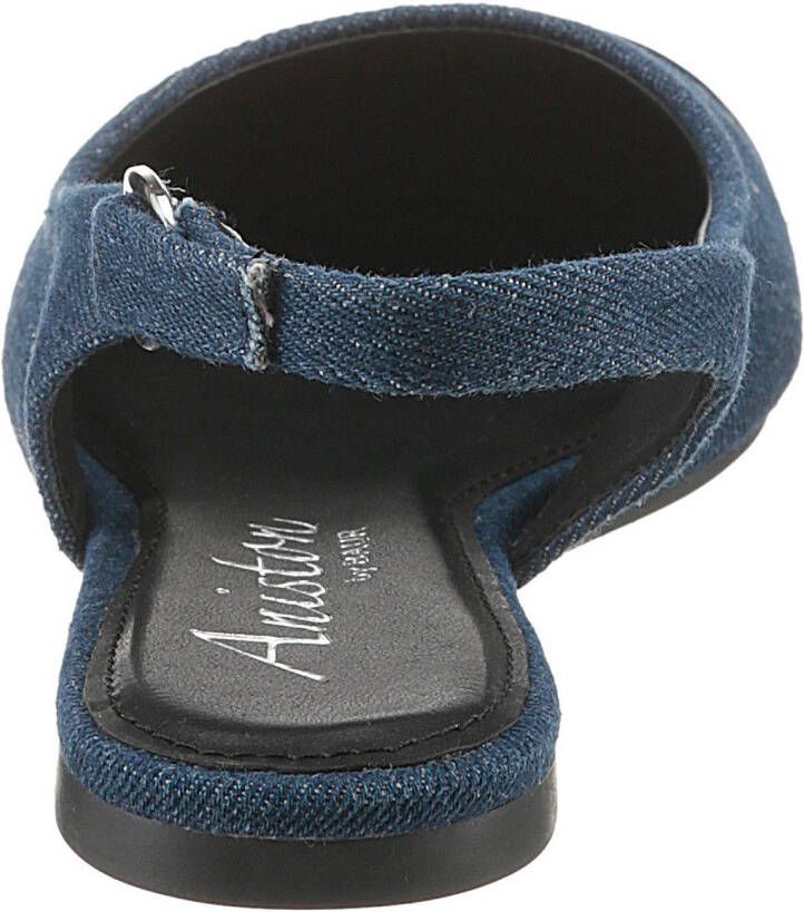 Aniston SHOES Slingback pumps flat zomerschoen lakpunt in smalle vorm