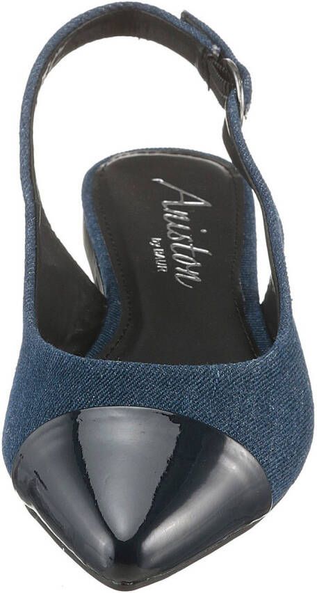 Aniston SHOES Slingback pumps flat zomerschoen lakpunt in smalle vorm