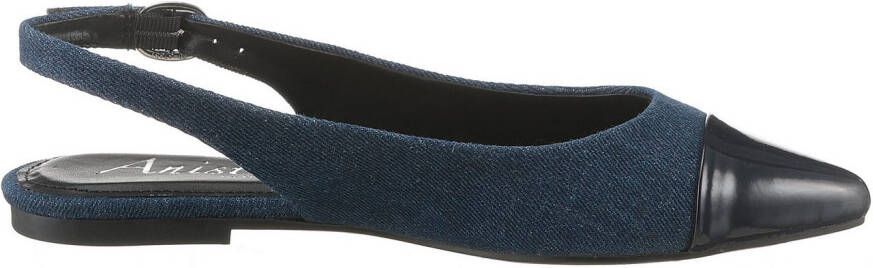 Aniston SHOES Slingback pumps flat zomerschoen lakpunt in smalle vorm