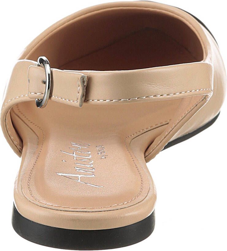 Aniston SHOES Slingback pumps flat zomerschoen lakpunt in smalle vorm