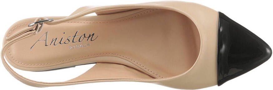 Aniston SHOES Slingback pumps flat zomerschoen lakpunt in smalle vorm
