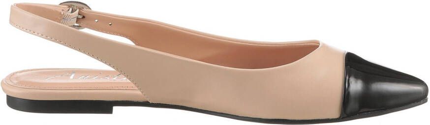 Aniston SHOES Slingback pumps flat zomerschoen lakpunt in smalle vorm