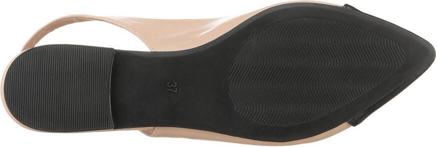 Aniston SHOES Slingback pumps flat zomerschoen lakpunt in smalle vorm