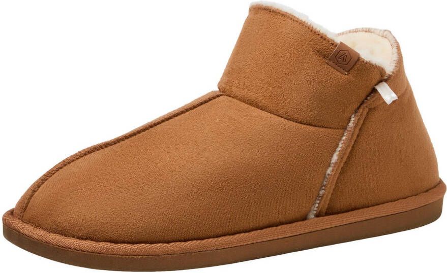 Apollo Pantoffels LADIES HOME BOOTS SUEDE met logo-embossing en knusse warme binnenvoering