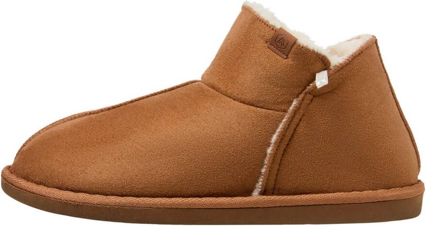 Apollo Pantoffels LADIES HOME BOOTS SUEDE met logo-embossing en knusse warme binnenvoering