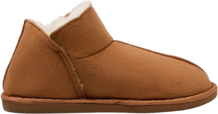 Apollo Pantoffels LADIES HOME BOOTS SUEDE met logo-embossing en knusse warme binnenvoering