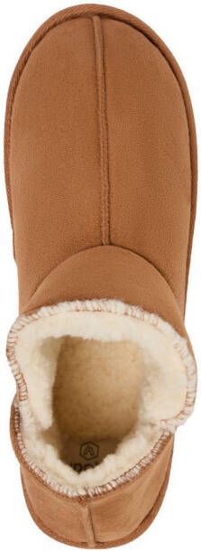 Apollo Pantoffels LADIES HOME BOOTS SUEDE met logo-embossing en knusse warme binnenvoering