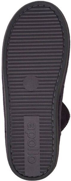 Apollo Pantoffels LADIES HOME BOOTS SUEDE met logo-embossing en knusse warme binnenvoering
