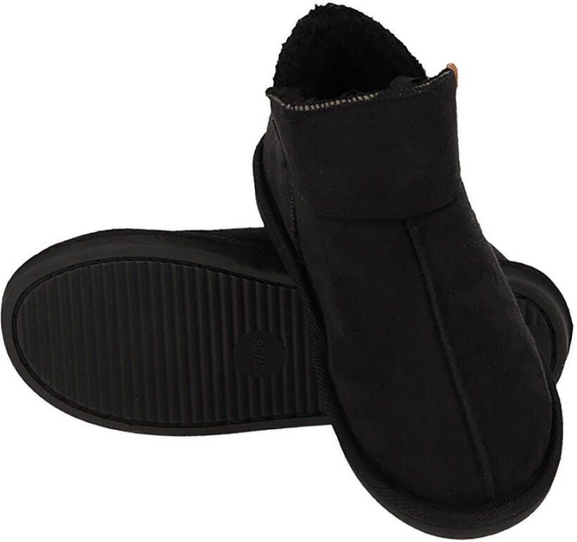 Apollo Pantoffels LADIES HOME BOOTS SUEDE met logo-embossing en knusse warme binnenvoering
