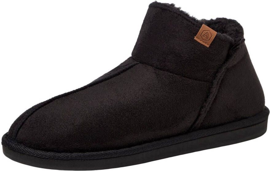 Apollo Pantoffels LADIES HOME BOOTS SUEDE met logo-embossing en knusse warme binnenvoering