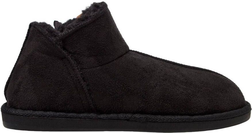 Apollo Pantoffels LADIES HOME BOOTS SUEDE met logo-embossing en knusse warme binnenvoering