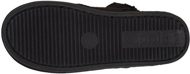 Apollo Pantoffels LADIES HOME BOOTS SUEDE met logo-embossing en knusse warme binnenvoering