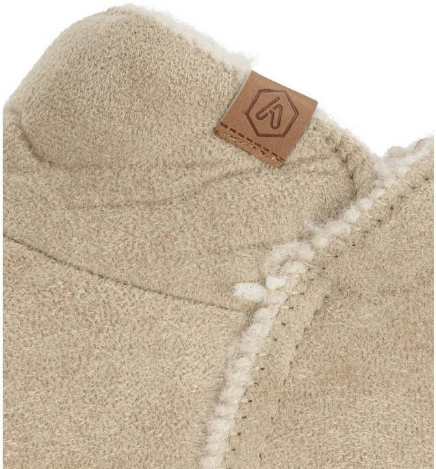 Apollo Pantoffels LADIES HOME BOOTS SUEDE met logo-embossing en knusse warme binnenvoering