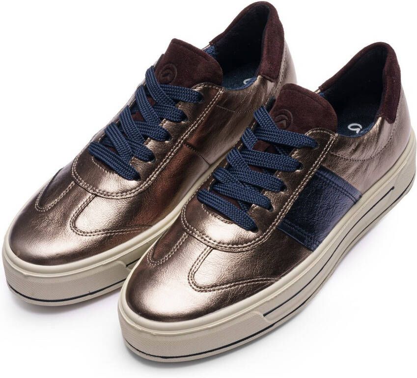 Ara Plateausneakers CANBERRA Plateau sneaker veterschoen in metallic look H-wijdte