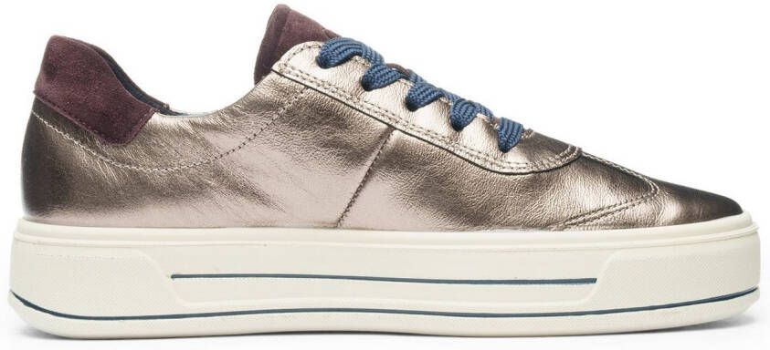 Ara Plateausneakers CANBERRA Plateau sneaker veterschoen in metallic look H-wijdte