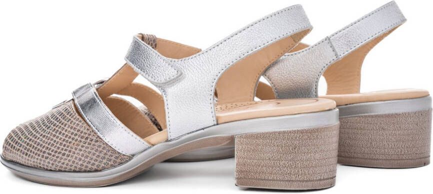Ara Sandaaltjes Lugano feestdag schoen glittersandaal kitten heel met blokhak h-breedte