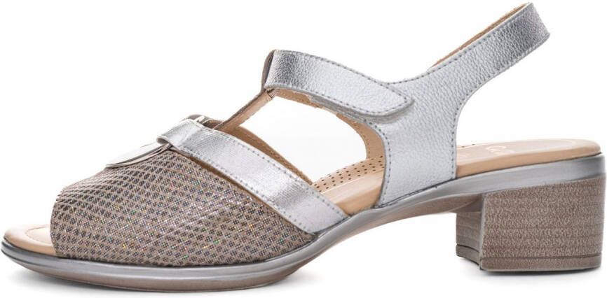 Ara Sandaaltjes Lugano feestdag schoen glittersandaal kitten heel met blokhak h-breedte