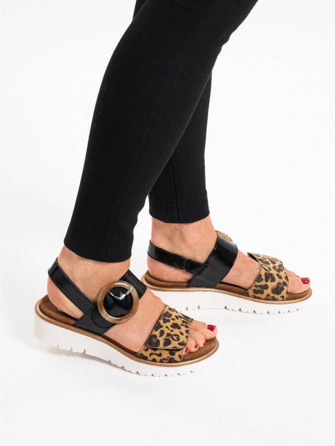 Ara Sandalen Bilbao Wig sandalen plateau sandalen met klittenbandsluitingen G-wijdte