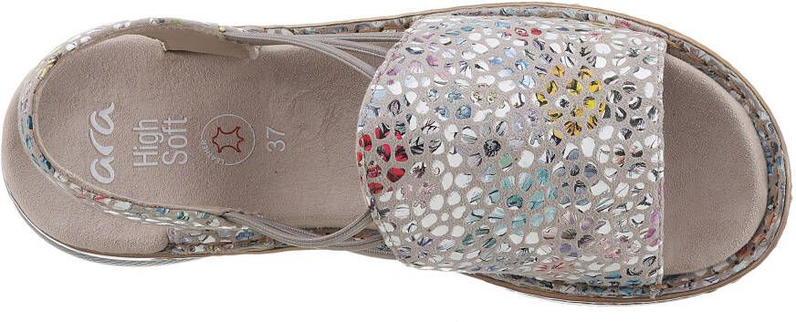 Ara Sandalen Hawaï zomerschoen sandaal sleehak met stretch-banden g-breedte