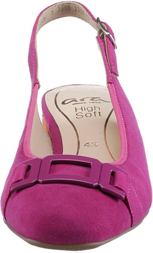 Ara Slingback pumps Graz avondschoen zomerschoen blokhak in afgeronde vorm