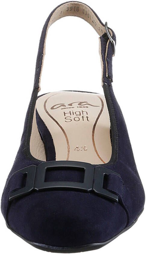 Ara Slingback pumps Graz avondschoen zomerschoen blokhak in afgeronde vorm