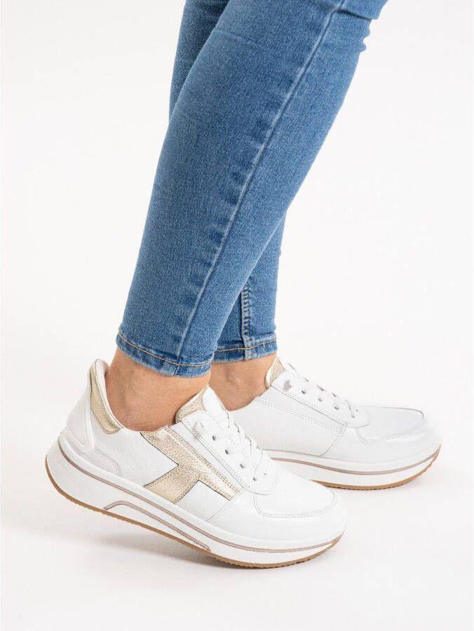 Ara Slip-on sneakers Sapporo vrijetijdsschoen veterschoen met frotté voering h-breedte