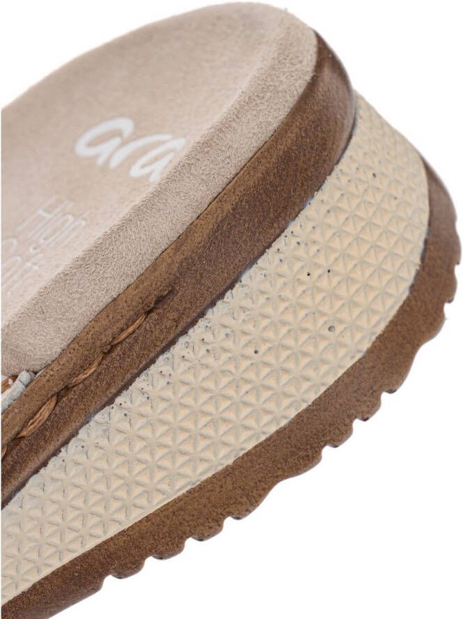 Ara Slippers Hawaï zomerschoen sandaal met sleehak