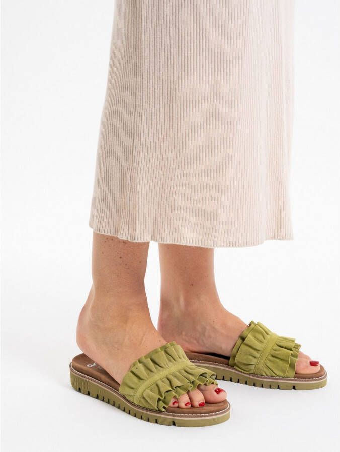 Ara Slippers KENT slides flats sandaal met geplooide bandage