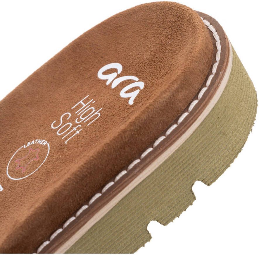 Ara Slippers KENT slides flats sandaal met geplooide bandage