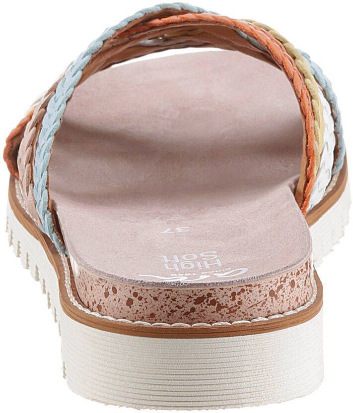 Ara Slippers KENT met kleurrijke vlechtriempjes