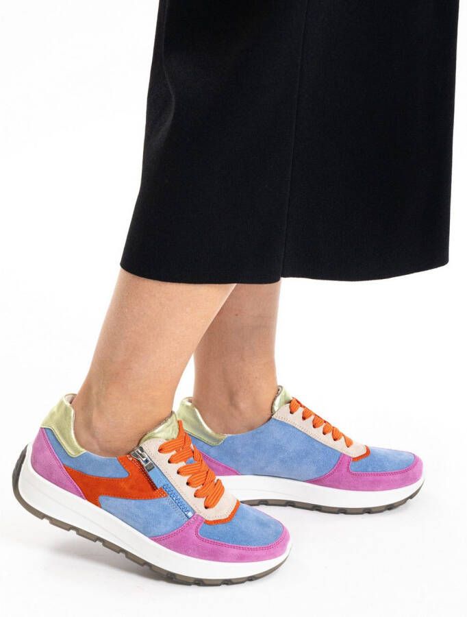 Ara Sneakers met sleehak New York pride sneaker veterschoen in comfortabele breedte h (= zeer breed)