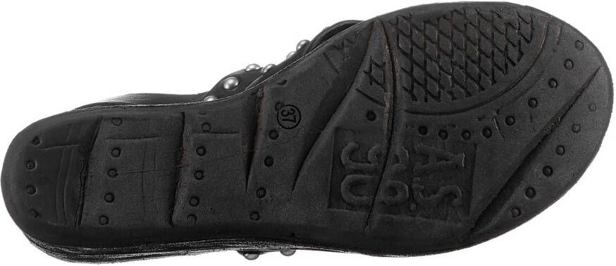 A.S.98 Sleehaksandaaltjes Emerald zomerschoen sandaal sleehak versierd met glanzende nietjes