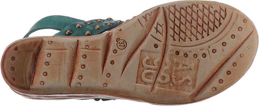 A.S.98 Sleehaksandaaltjes Emerald zomerschoen sandaal sleehak versierd met glanzende nietjes