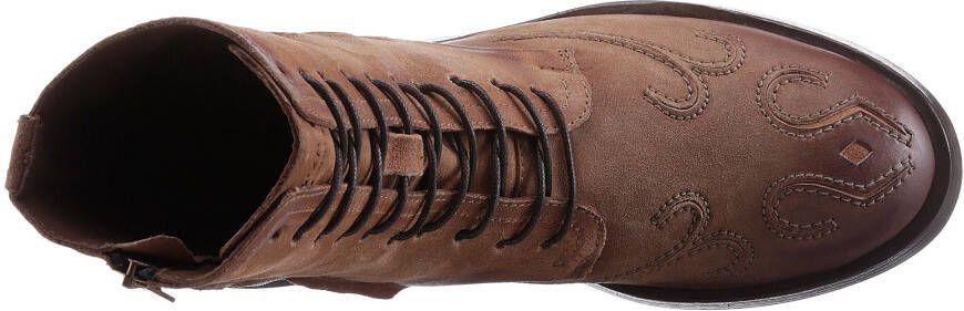 A.S.98 Veterlaarsjes TESSA met opvallende decoratieve naden en stiksels