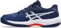 ASICS GEL GAME 9 GS CLAY OC tennisschoenen donkerblauw zilver oranje - Thumbnail 6