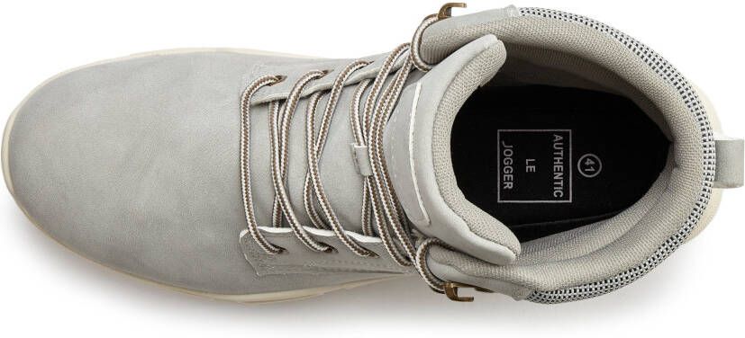 AUTHENTIC LE JOGGER Hoge veterschoenen Veterlaarsjes wandelschoenen outdoorlaarzen met profielzool VEGAN