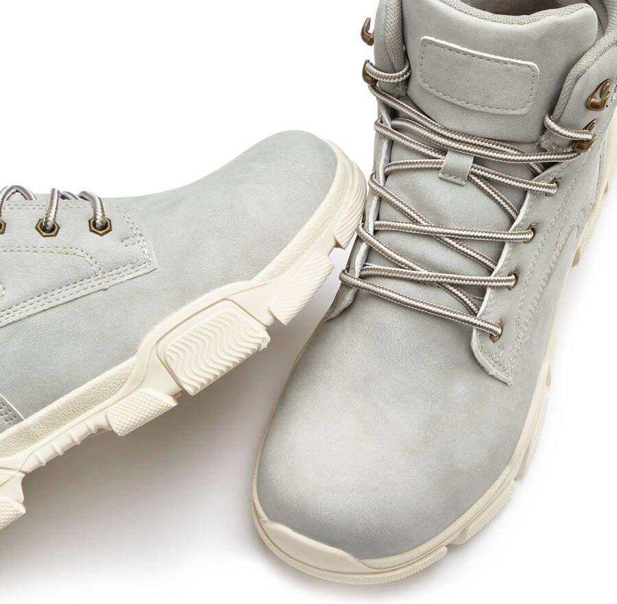 AUTHENTIC LE JOGGER Hoge veterschoenen Veterlaarsjes wandelschoenen outdoorlaarzen met profielzool VEGAN
