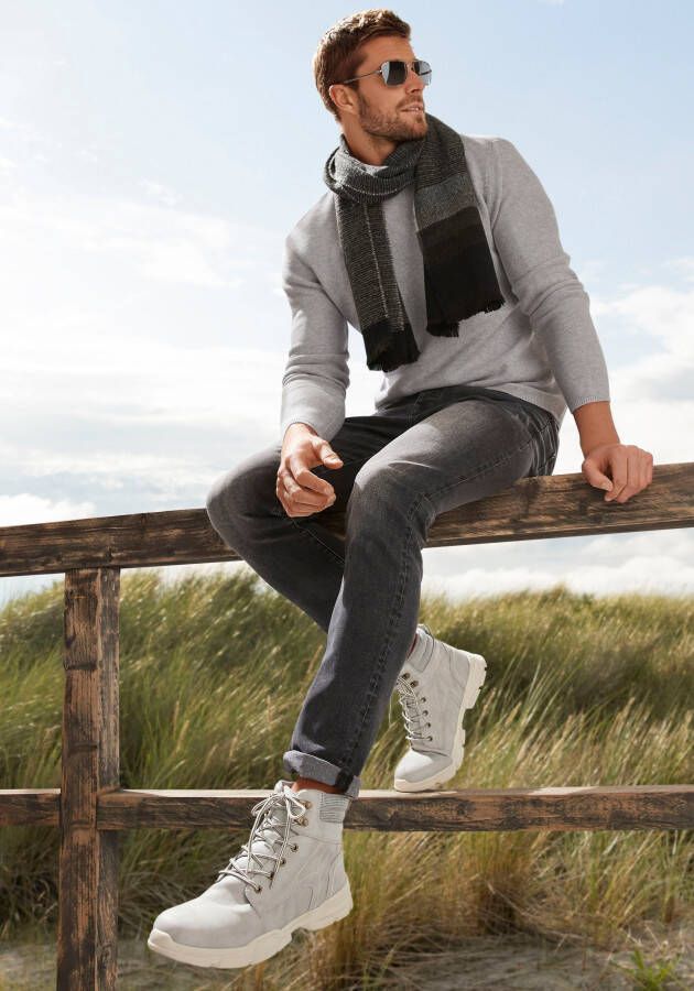 AUTHENTIC LE JOGGER Hoge veterschoenen Veterlaarsjes wandelschoenen outdoorlaarzen met profielzool VEGAN