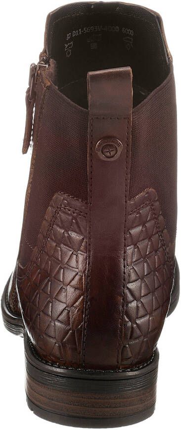 BAGATT Chelsea-boots met vlechtpatroon aan de hiel