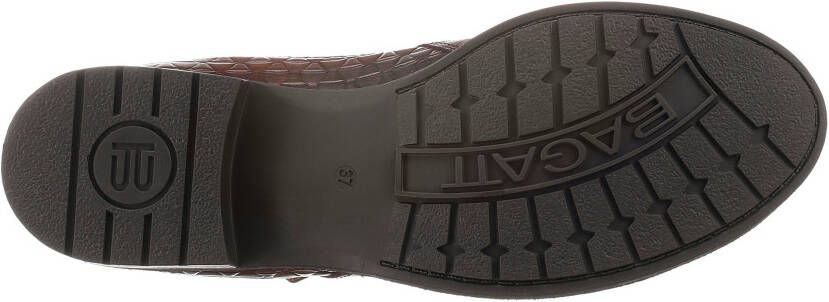 BAGATT Chelsea-boots met vlechtpatroon aan de hiel
