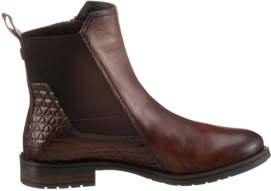 BAGATT Chelsea-boots met vlechtpatroon aan de hiel