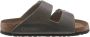 Birkenstock Leren Grijze Sliders Arizona Sfb Leoi Sandalen Grijs Unisex - Thumbnail 15