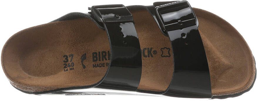 Birkenstock Slippers ARIZONA PATENT in glanzende lak-look schoenwijdte: smal