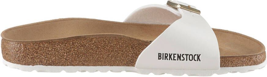 Birkenstock Slippers Madrid BF in lak-look smalle schoenwijdte